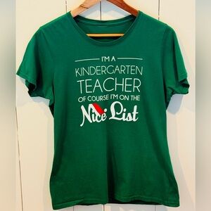 Fun Kindergarten Teacher Christmas Tee